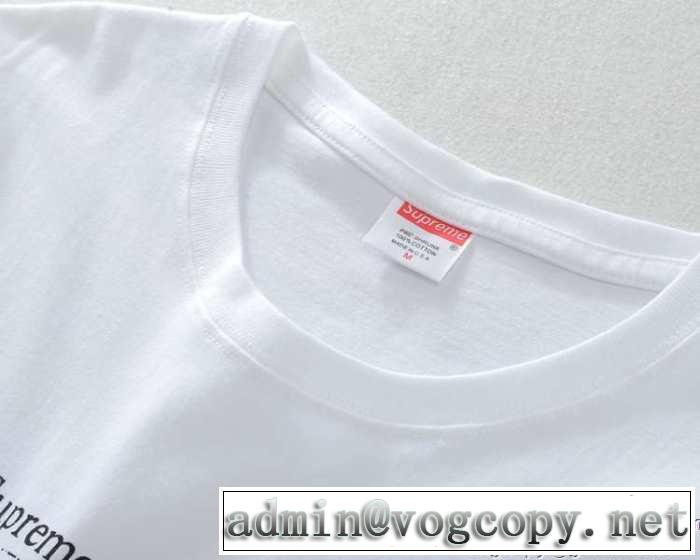 上品なデザイン　シュプリーム 半袖Tシャツ 収納力を兼ね備えたアイテム 2色可選