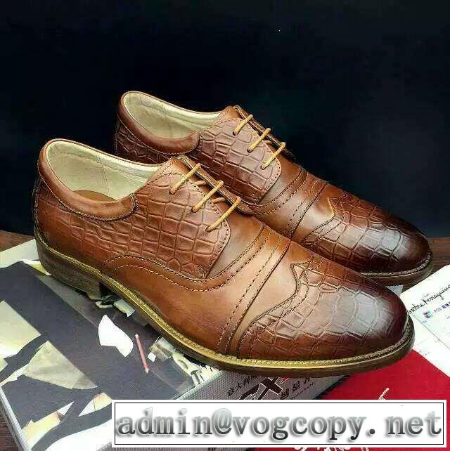 完売品　2016春夏 ferragamo サルヴァトーレフェラガモ クッション性がありレザーシューズ靴.