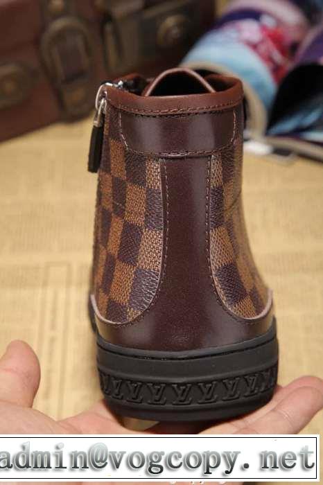 疲れにくい louis vuitton ルイ ヴィトン メンズ レースアップ 履き心地の良いハイカットスニーカー 3色可選.
