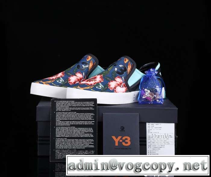 2016 Y-3 by Yohji Yamamoto Graphic Laver Slip-On スニーカー  フラットシューズ 足馴染みのいい スニーカー