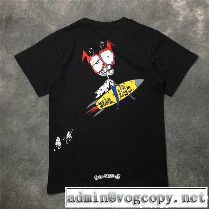  2色可選愛らしさ抜群！クロムハーツ CHROME HEARTS 半袖Tシャツ 2017春夏 大好評