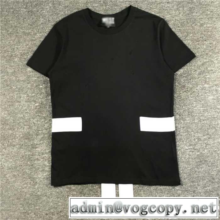 2017春夏 半袖Tシャツ 首胸ロゴ ストライプ 2色可選 ジバンシィ GIVENCHY