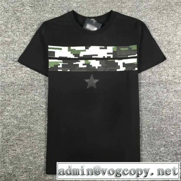 絶大な人気を誇る 2017春夏 GIVENCHY ジバンシィ 半袖Tシャツ 五つ星 肌に密着 2色可選