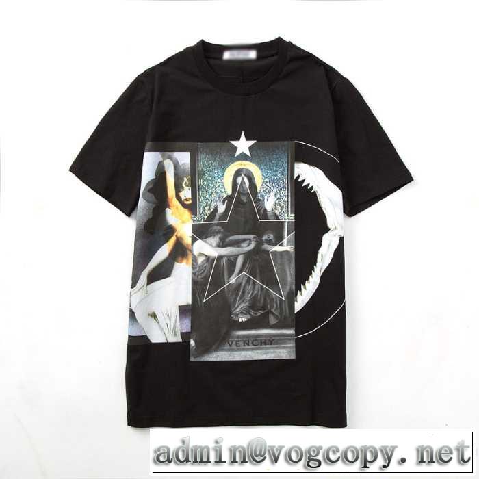 高級感ある 2017春夏 半袖  ジバンシィ GIVENCHY 男女兼用 半袖Tシャツ 優しいフィット感