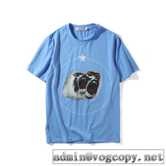 ジバンシィ GIVENCHY 半袖Tシャツ 2017 個性派 ライトブルー 使い勝手抜群