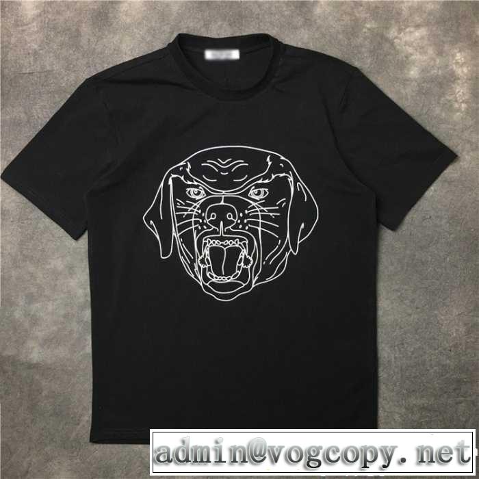 大人のセンスを感じさせる 2017春夏 ジバンシィ GIVENCHY 半袖Tシャツ 2色可選 犬の頭図案