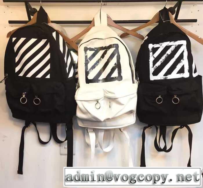 オフホワイト OFF-WHITE ◆モデル愛用◆ 2017春夏 リュック 2色可選