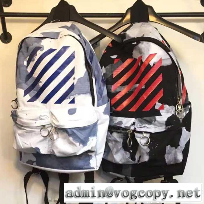 超人気美品◆ オフホワイト OFF-WHITE 男女兼用バッグ リュック 2017春夏