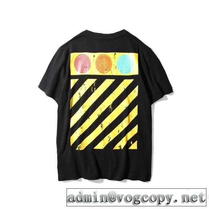 目玉商品 2017春夏 半袖Tシャツ 2色可選 オフホワイト OFF-WHITE 高品質