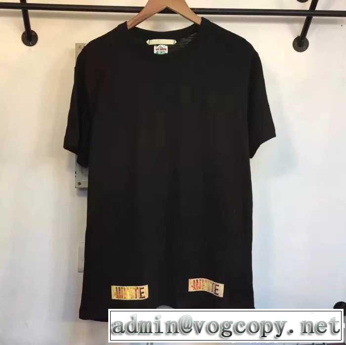 売れ筋のいい 2017春夏 半袖Tシャツ 2色可選 オフホワイト OFF-WHITE