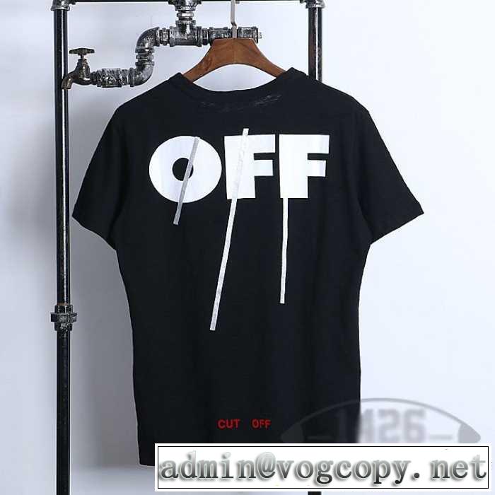 お洒落に魅せる off White 17SS 半袖Tシャツ