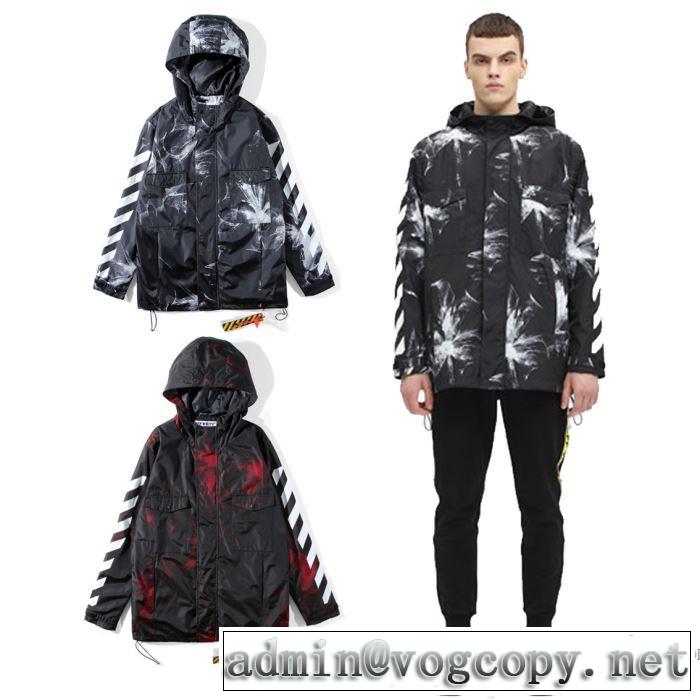 首胸ロゴ アウトドア系2017秋冬季超人気 2色可選 オフホワイト OFF-WHITE ダスター コート