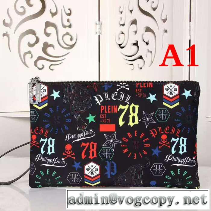 3色可選ポーチ有名人の愛用品 2017-2017年モデル入荷 フィリッププレイン PHILIPP PLEIN