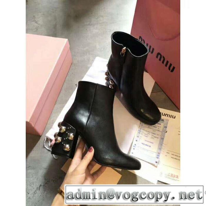 ミュウミュウ MIUMIU 超激得2017 ブーティー デザイン性の高い