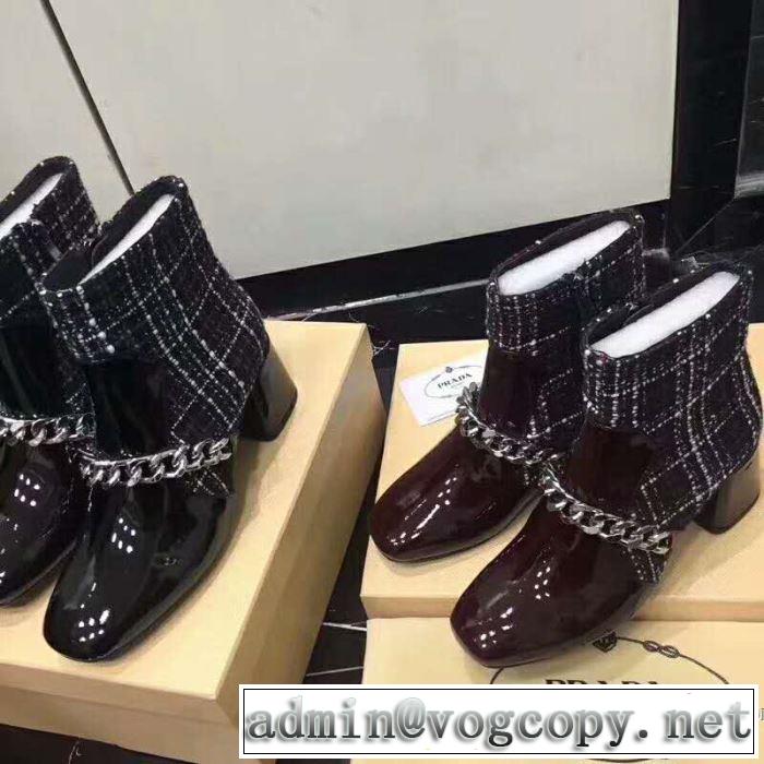 着心地抜群 2017秋季超人気 プラダ PRADA ブーティー2色可選足馴染みのいい