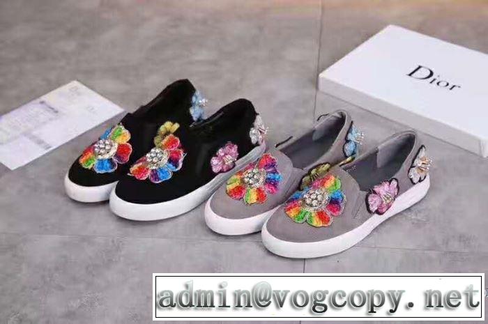 フラットシューズ 2017秋冬 コンフォート ディオール DIOR 2色可選 人気新品★超特価★