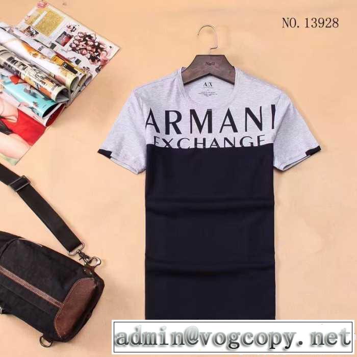 アルマーニ ARMANI 2017春夏 半袖Tシャツ 3色可選 HOT豊富な