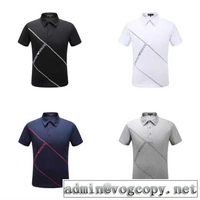 2017 アルマーニ ARMANI 半袖Tシャツ 最旬アイテム 4色可選