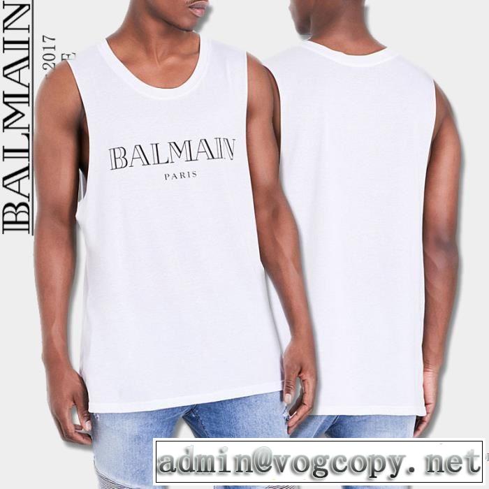 BALMAIN バルマン 驚きの低価格 2017春夏 2色可選 半袖Tシャツ 豊富な