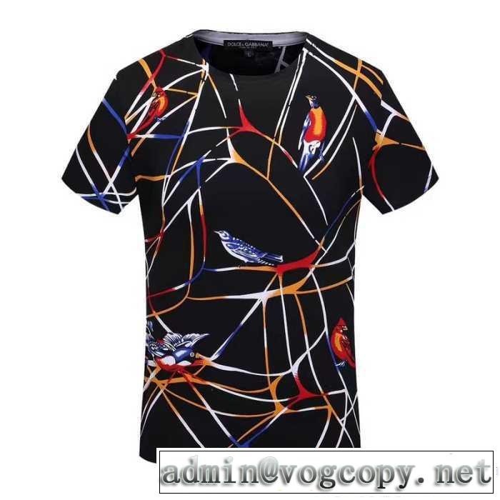 爆買い定番人気 半袖Tシャツ 2017 3色可選 ドルチェ＆ガッバーナ DOLCE&GABBANA