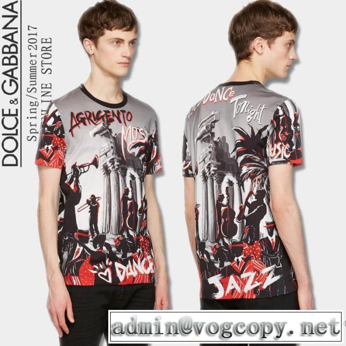 【新型タイプ入荷】半袖Tシャツ Dolce&Gabbana ドルチェ＆ガッバーナ 2017春夏 超目玉