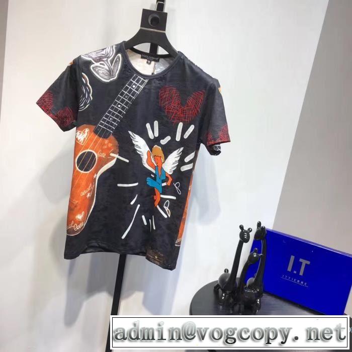 2017春夏 特別人気感謝SALE 半袖Tシャツ 吸汗速乾 Dolce&Gabbana ドルチェ＆ガッバーナ