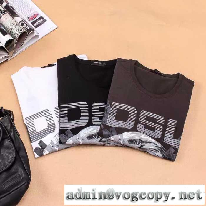 3色可選 2017 ディーゼル DIESEL お買い得本物保証 半袖Tシャツ