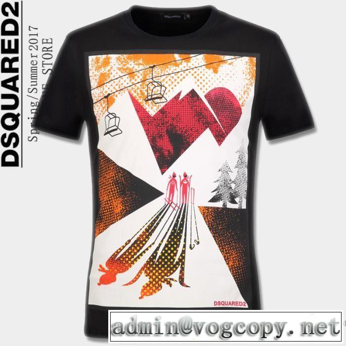 主役になる存在感 DSQUARED2 ディースクエアード 2017春夏 4色可選 半袖Tシャツ 乾きやすい