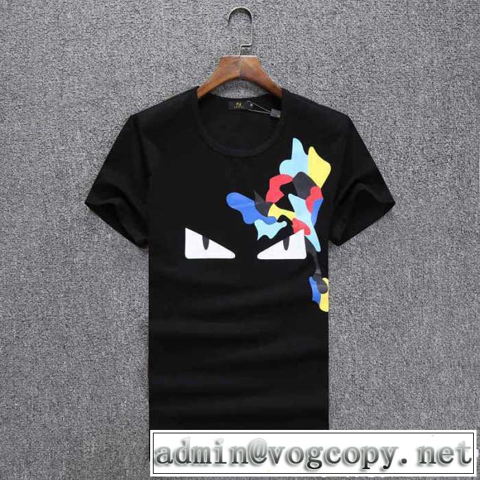 2017春夏 半袖Tシャツ 4色可選 フェンディ FENDI ★安心★追跡付