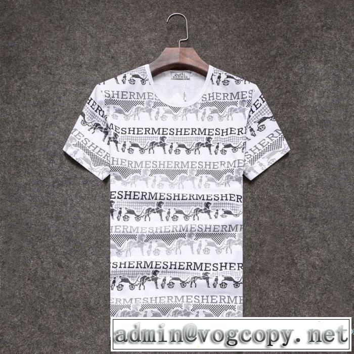 着心地抜群 HERMES エルメス 3色可選 2017 半袖Tシャツ 吸汗性に優れ