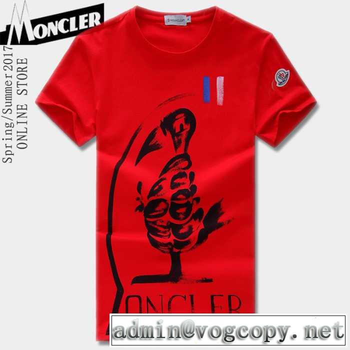 大人の個性を 2017春夏 モンクレール MONCLER 3色可選 半袖Tシャツ 暖かみのある肌触り