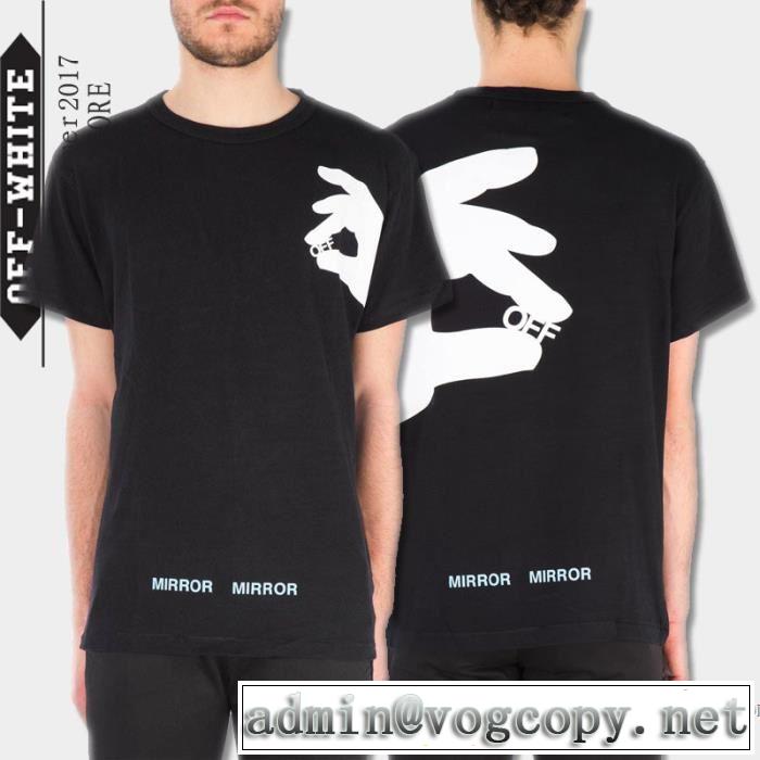 海外セレブ愛用 2017 半袖Tシャツ Off-White オフホワイト 乾きやすい  超目玉 2色可選