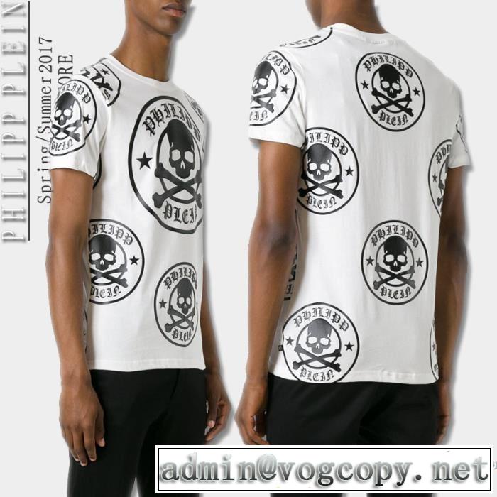 2017 2色可選 PHILIPP PLEIN フィリッププレイン 半袖Tシャツ 数に限りがある