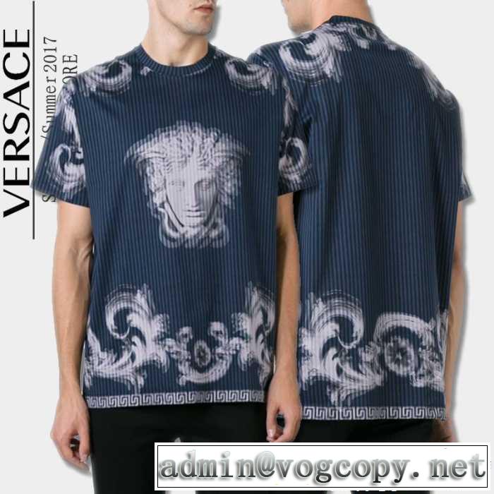 半袖Tシャツ 先行販売 2色可選 2ヴェルサーチ VERSACE 017春夏