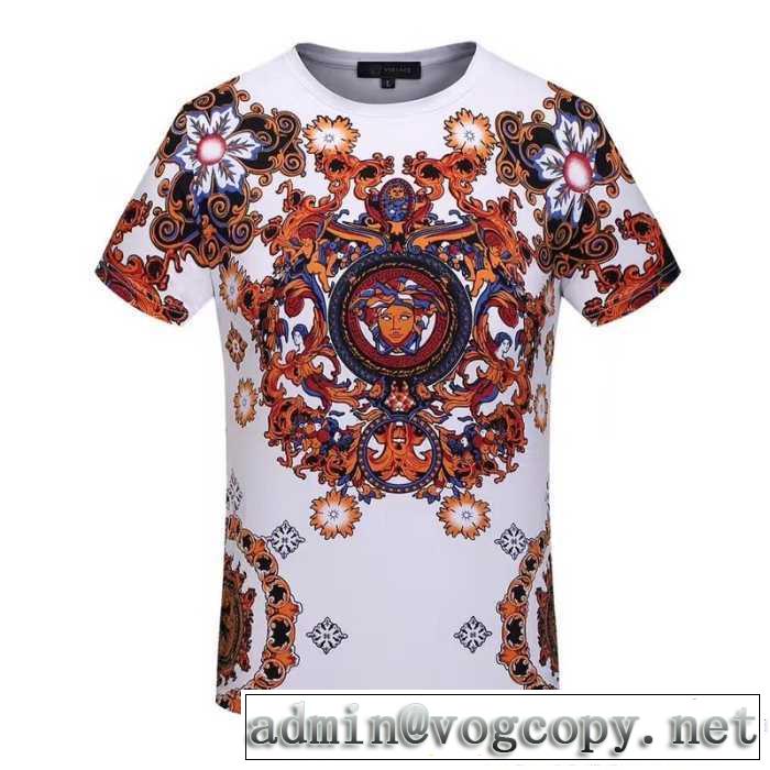 17 3色可選 耐久性のある 半袖Tシャツ ヴェルサーチ VERSACE