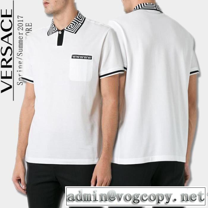 VERSACE ヴェルサーチ 2017 3色可選 絶大な人気を誇る 半袖Tシャツ 人気雑誌掲載