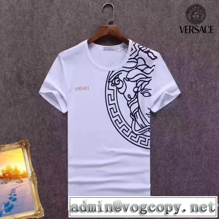 人気激売れ 3色可選 2017春夏 VERSACE ヴェルサーチ シンプル 半袖Tシャツ 値下げ！