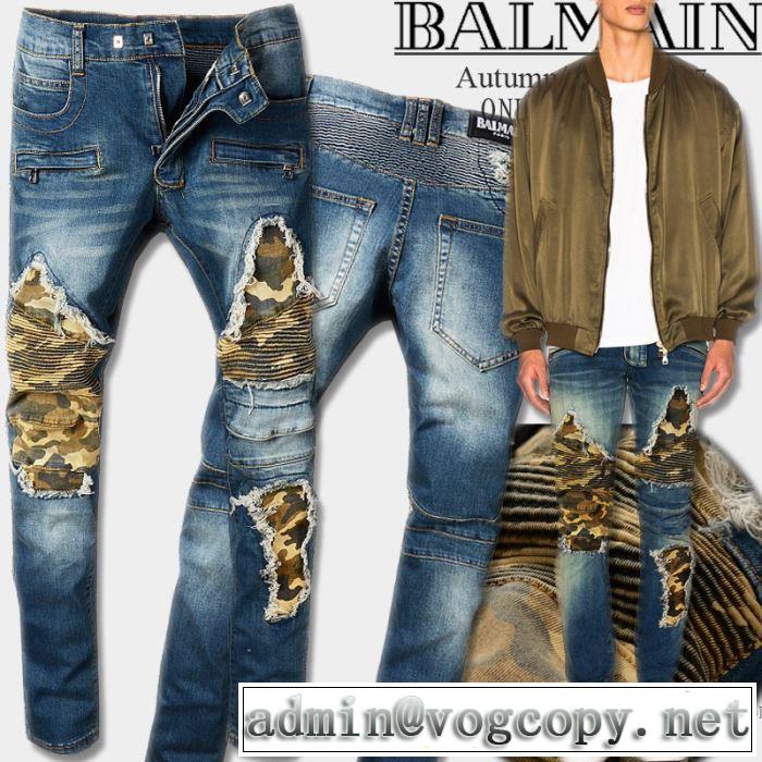 ファション性の高い バルマン BALMAIN 細身効果 2017秋冬 ジーンズ