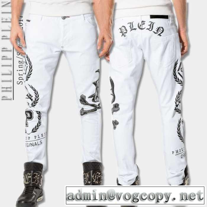 ィリッププレイン PHILIPP PLEIN 人気新品★超特価★ 2017春夏 ジーンズ WHITE