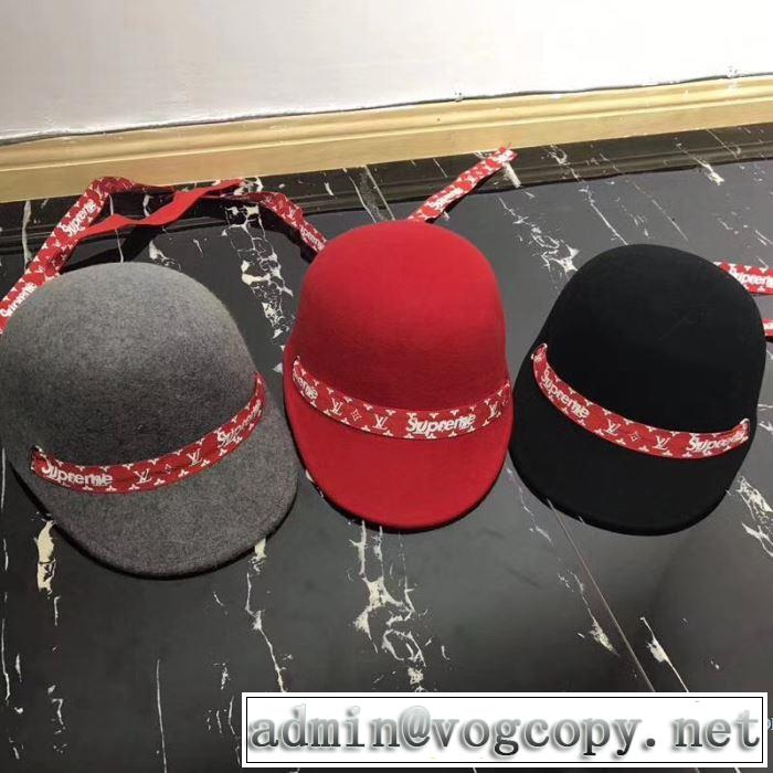Louis Vuitton x Supreme 3色可選 キャップ スタイルアップ効果 2017秋冬