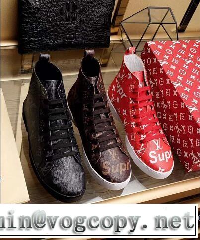 2017秋冬 お洒落に魅せる 3色可選 優しい履き心地 Louis Vuitton x Supreme
