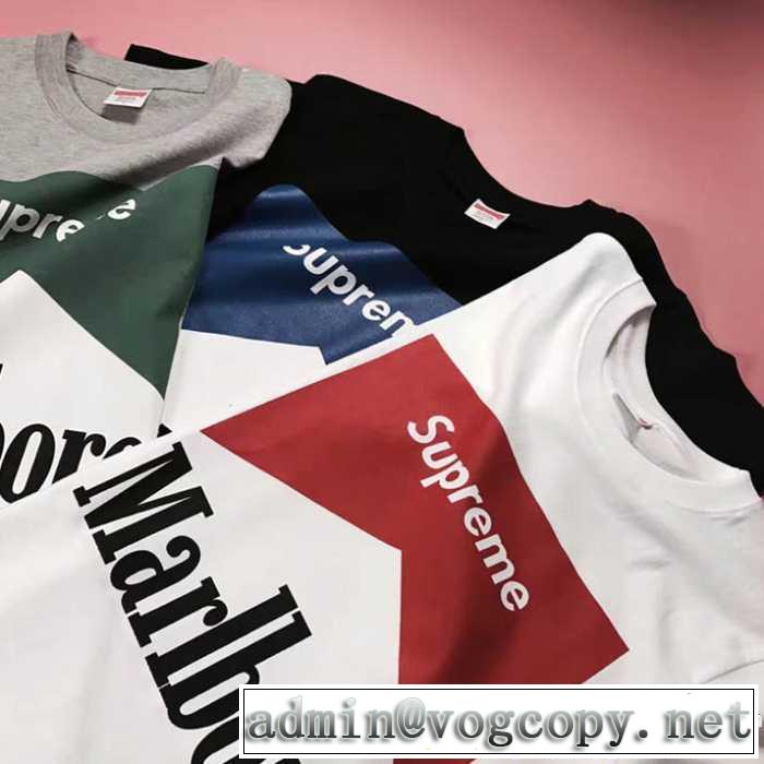 17SS 半袖Tシャツ スタイリッシュな印象 3色可選 Supreme X Marlboro