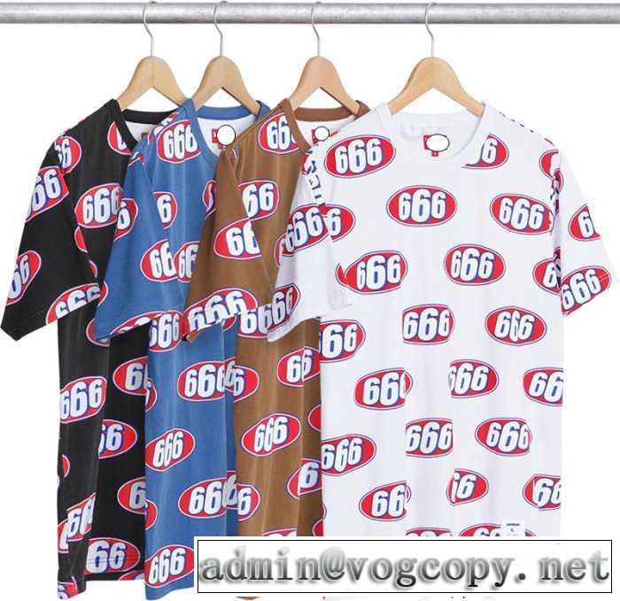 2017春夏季Supreme オリジナル 666 Tee 超人気 シュプリーム SUPREME 半袖Tシャツ 4色可選