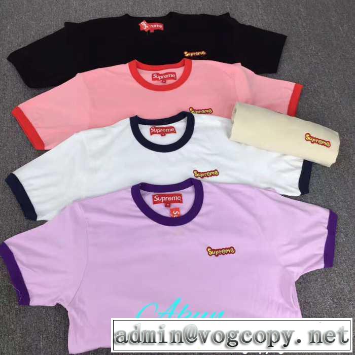 HOTお買い得2017 シュプリーム SUPREME 半袖Tシャツ 5色可選 男女兼用