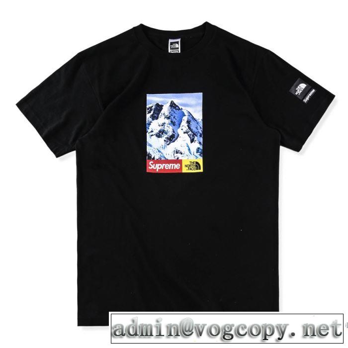 Supreme TNF Crewneck Sweatshirt 人気新品★超特価★2017新款自然な肌触り 3色可選 半袖Tシャツ