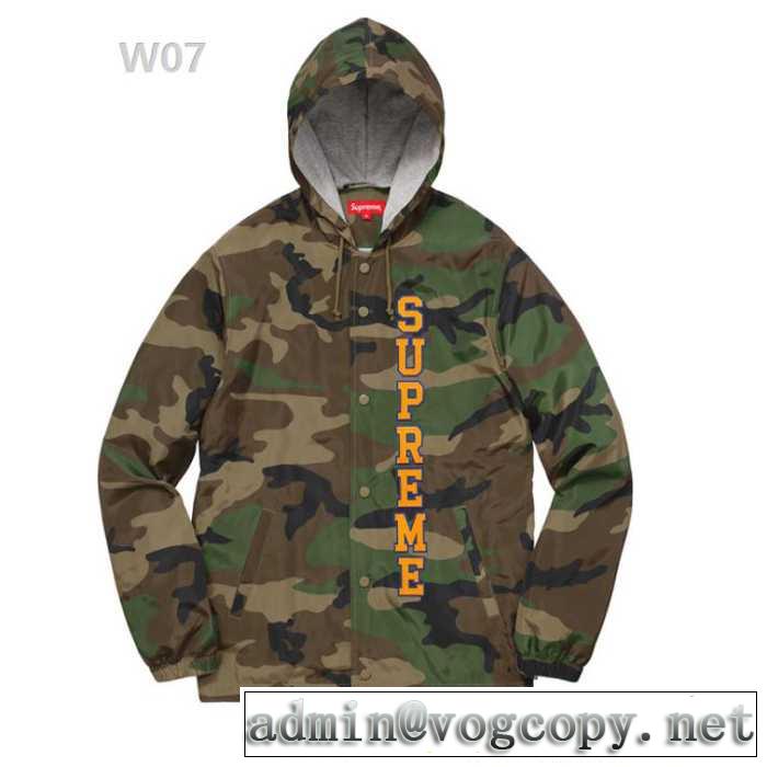 S9902款 Supreme 17ss Vertical Logo Hooded Coaches Jacket ウインドブレーカー男女兼用 スタイリッシュ多色可選