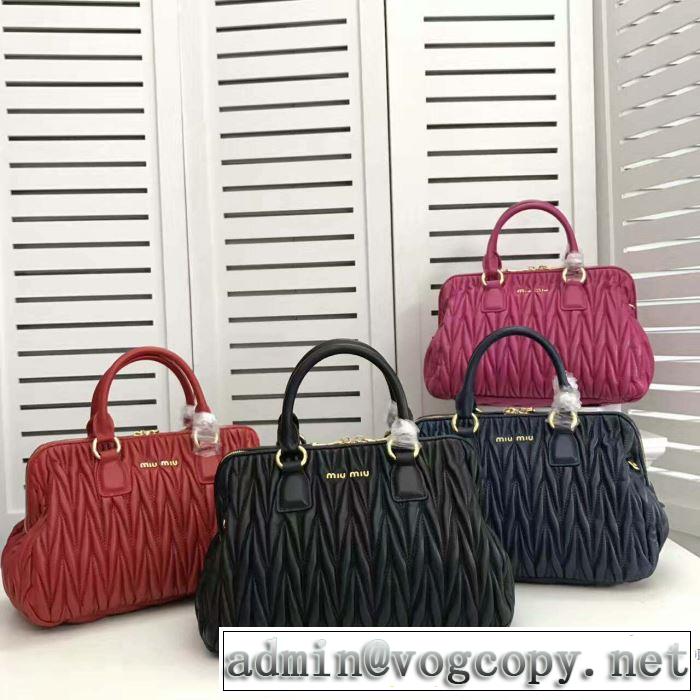 数に限りがある2017 ミュウミュウ MIUMIU 4色選択可ハンドバッグ
