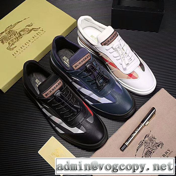 爆発的通販 バーバリー 3色可選 カジュアルシューズ BURBERRY 最旬アイテム