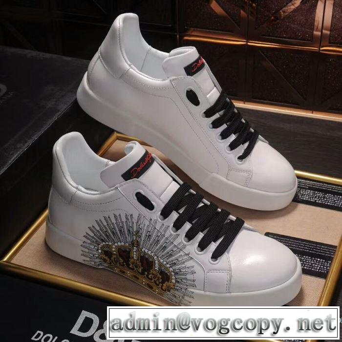 ファション性の高い 2色可選 2017秋冬季超人気 ドルチェ＆ガッバーナ DOLCE&GABBANA フラットシューズ