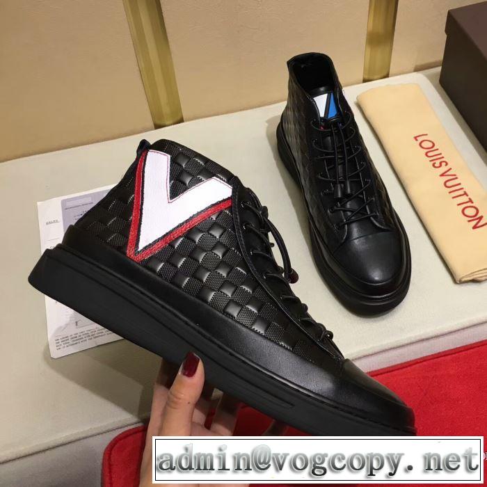 ファッション 人気  2017秋冬季超人気 ルイ ヴィトン LOUIS VUITTON ハイトップシューズ